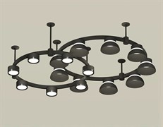 Ambrella Комплект подвесного светильника с акрилом XR92221101/16 SBK/PBK/FR черный песок/черный полированный/белый матовый GX53 (A9222, A9227, C9242, XR92221101 Ambrella Комплект подвесного светильника с акрилом XR92221101/16 SBK/PBK/FR черный песок/черный полированный/белый матовый GX53 (A9222, A9227, C9242, XR92221101