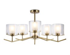 Ambrella Светильник подвесной LH57008/6 BS/FR латунь/белый матовый E14/6 max 40W D850*420 LH57008