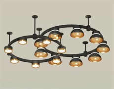 Ambrella Комплект подвесного светильника с акрилом XR92221110/16 SBK/PYG/CL черный песок/золото желтое полированное/прозрачный GX53 (A9222, A9227, C92 XR92221110 Ambrella Комплект подвесного светильника с акрилом XR92221110/16 SBK/PYG/CL черный песок/золото желтое полированное/прозрачный GX53 (A9222, A9227, C92 XR92221110