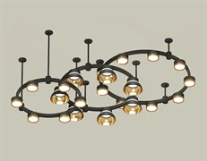 Ambrella Комплект подвесного светильника с акрилом XR92222001/22 SBK/PYG/CL черный песок/золото желтое полированное/прозрачный GX53 (A9222, A9227, A92 XR92222001 Ambrella Комплект подвесного светильника с акрилом XR92222001/22 SBK/PYG/CL черный песок/золото желтое полированное/прозрачный GX53 (A9222, A9227, A92 XR92222001