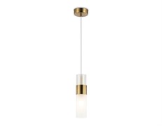 Ambrella Светильник подвесной LH55111 BS/FR/TI латунь/белый матовый/янтарь E14 max 40W D55*1500 LH55111 Ambrella Светильник подвесной LH55111 BS/FR/TI латунь/белый матовый/янтарь E14 max 40W D55*1500 LH55111