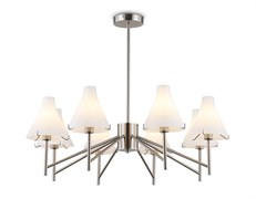 Ambrella Светильник подвесной LH57125/8 SN/FR никель/белый матовый E14/8 max 40W D800*650 LH57125 Ambrella Светильник подвесной LH57125/8 SN/FR никель/белый матовый E14/8 max 40W D800*650 LH57125
