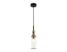 Ambrella Светильник подвесной LH55251 BK/BS/CL черный/латунь/прозрачный E14 max 40W D65*1500 LH55251 Ambrella Светильник подвесной LH55251 BK/BS/CL черный/латунь/прозрачный E14 max 40W D65*1500 LH55251