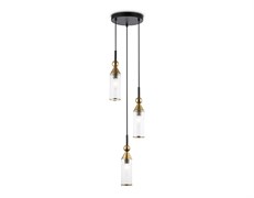 Ambrella Светильник подвесной LH55252/3 BK/BS/CL черный/латунь/прозрачный E14*3 max 40W D230*1200 LH55252 Ambrella Светильник подвесной LH55252/3 BK/BS/CL черный/латунь/прозрачный E14*3 max 40W D230*1200 LH55252