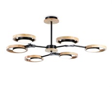 Ambrella Светильник светодиодный подвесной FL51619/6 BK/LW черный/светлое дерево 3000K/4200K/6400K 42W D825*285 (Без ПДУ) FL51619 Ambrella Светильник светодиодный подвесной FL51619/6 BK/LW черный/светлое дерево 3000K/4200K/6400K 42W D825*285 (Без ПДУ) FL51619