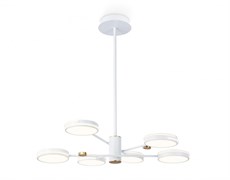 Ambrella Светильник светодиодный подвесной FL51635/6 WH/GD белый/золото 3000K/4200K/6400K 50W D800*780 (Без ПДУ) FL51635 Ambrella Светильник светодиодный подвесной FL51635/6 WH/GD белый/золото 3000K/4200K/6400K 50W D800*780 (Без ПДУ) FL51635
