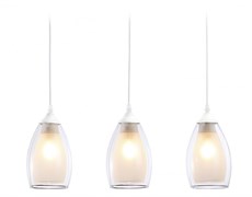 Ambrella Подвесной светильник TR3536/3 WH/CL/FR белый/прозрачный/белый матовый E27*3 max 40W 640*120*820 TR3536 Ambrella Подвесной светильник TR3536/3 WH/CL/FR белый/прозрачный/белый матовый E27*3 max 40W 640*120*820 TR3536