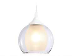 Ambrella Подвесной светильник TR3538 WH/CL/FR белый/прозрачный/белый матовый E27 max 40W D130*800 TR3538 Ambrella Подвесной светильник TR3538 WH/CL/FR белый/прозрачный/белый матовый E27 max 40W D130*800 TR3538