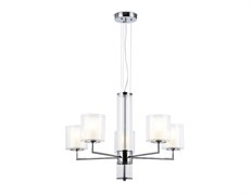 Ambrella Светильник подвесной LH56001/5 СH/FR хром/белый матовый E14*5 max 40W D640*1260 LH56001 Ambrella Светильник подвесной LH56001/5 СH/FR хром/белый матовый E14*5 max 40W D640*1260 LH56001