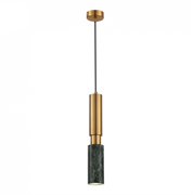 ST LUCE SL1192.363.01 Светильник подвесной Латунь/Латунь, Зеленый GU10 1*5W 4000K SL1192.363.01 ST LUCE SL1192.363.01 Светильник подвесной Латунь/Латунь, Зеленый GU10 1*5W 4000K SL1192.363.01