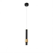 ST Luce SL1591.403.01 Светильник подвесной Черный, Анодированный золотой/Белый LED 1*6W SL1591.403.01 ST Luce SL1591.403.01 Светильник подвесной Черный, Анодированный золотой/Белый LED 1*6W SL1591.403.01