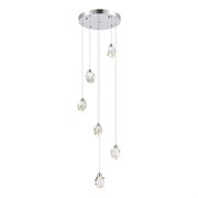 ST LUCE SL6114.103.06 Светильник подвесной Хром/Прозрачный LED 6*3W 3000K SL6114.103.06 ST LUCE SL6114.103.06 Светильник подвесной Хром/Прозрачный LED 6*3W 3000K SL6114.103.06