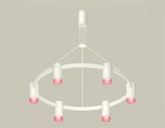 Ambrella Комплект подвесного светильника с композитным хрусталем XB9021201/6 SWH/PI белый песок/розовый MR16 GU5.3 (С9021, N6152) XB9021201 Ambrella Комплект подвесного светильника с композитным хрусталем XB9021201/6 SWH/PI белый песок/розовый MR16 GU5.3 (С9021, N6152) XB9021201