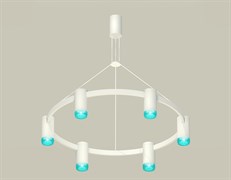 Ambrella Комплект подвесного светильника с композитным хрусталем XB9021202/6 SWH/BL белый песок/голубой MR16 GU5.3 (С9021, N6153) XB9021202 Ambrella Комплект подвесного светильника с композитным хрусталем XB9021202/6 SWH/BL белый песок/голубой MR16 GU5.3 (С9021, N6153) XB9021202
