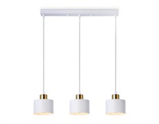 Ambrella Подвесной светильник в стиле лофт TR8117/3 WH/BS белый/латунь E27*3 max 40W 580*120*970 TR8117 Ambrella Подвесной светильник в стиле лофт TR8117/3 WH/BS белый/латунь E27*3 max 40W 580*120*970 TR8117