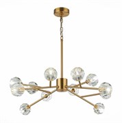 ST Luce SL1166.303.12 Светильник подвесной Латунь/Прозрачный G4 12*3W SL1166.303.12 ST Luce SL1166.303.12 Светильник подвесной Латунь/Прозрачный G4 12*3W SL1166.303.12