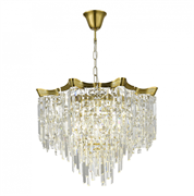 ST LUCE SL1659.303.10 Светильник подвесной Латунь/Прозрачный E14 10*60W SL1659.303.10 ST LUCE SL1659.303.10 Светильник подвесной Латунь/Прозрачный E14 10*60W SL1659.303.10