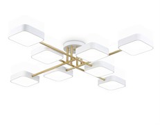 Ambrella Светильник светодиодный подвесной FL516346/8 WH/GD белый/золото 144W 3000-6000K 1060*1060*150 (без ПДУ) FL516346 Ambrella Светильник светодиодный подвесной FL516346/8 WH/GD белый/золото 144W 3000-6000K 1060*1060*150 (без ПДУ) FL516346
