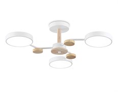 Ambrella Светильник светодиодный подвесной FL4855/3 WH/WD белый/дерево 54W 3000-6000K D660*170 (без ПДУ) FL4855