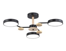 Ambrella Светильник светодиодный подвесной FL4857/3 BK/WD черный/дерево 54W 3000-6000K D660*170 (без ПДУ) FL4857 Ambrella Светильник светодиодный подвесной FL4857/3 BK/WD черный/дерево 54W 3000-6000K D660*170 (без ПДУ) FL4857