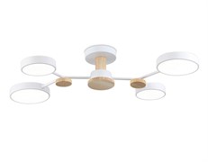 Ambrella Светильник светодиодный подвесной FL4858/4 WH/WD белый/дерево 60W 3000-6000K 700*400*120  (без ПДУ) FL4858 Ambrella Светильник светодиодный подвесной FL4858/4 WH/WD белый/дерево 60W 3000-6000K 700*400*120  (без ПДУ) FL4858
