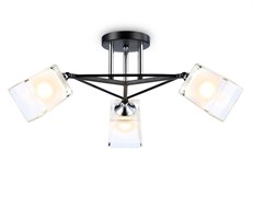 Ambrella Светильник подвесной TR303072/3 BK/CH/FR черный/хром/белый матовый E27/3 max 40W D560*250 TR303072 Ambrella Светильник подвесной TR303072/3 BK/CH/FR черный/хром/белый матовый E27/3 max 40W D560*250 TR303072