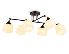 Ambrella Светильник подвесной TR303089/6 BK/FGD/FR черный/золото/белый матовый E27/6 max 40W 800*580*250 TR303089 Ambrella Светильник подвесной TR303089/6 BK/FGD/FR черный/золото/белый матовый E27/6 max 40W 800*580*250 TR303089