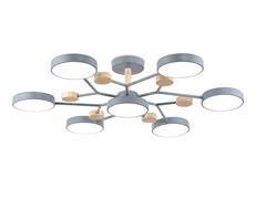 Ambrella Светильник светодиодный подвесной FL4865/7 GR/WD серый/дерево 126W 3000-6000K D830*190 (без ПДУ) FL4865 Ambrella Светильник светодиодный подвесной FL4865/7 GR/WD серый/дерево 126W 3000-6000K D830*190 (без ПДУ) FL4865