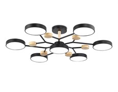 Ambrella Светильник светодиодный подвесной FL4866/7 BK/WD черный/дерево 126W 3000-6000K D830*190 (без ПДУ) FL4866 Ambrella Светильник светодиодный подвесной FL4866/7 BK/WD черный/дерево 126W 3000-6000K D830*190 (без ПДУ) FL4866
