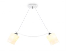 Ambrella Светильник подвесной TR303154/2 WH/CH/FR белый/хром/белый матовый E27/2 max 40W 640*115*410 TR303154 Ambrella Светильник подвесной TR303154/2 WH/CH/FR белый/хром/белый матовый E27/2 max 40W 640*115*410 TR303154