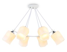 Ambrella Светильник подвесной TR303159/6 WH/CH/FR белый/хром/белый матовый E27/6 max 40W D670*410 TR303159 Ambrella Светильник подвесной TR303159/6 WH/CH/FR белый/хром/белый матовый E27/6 max 40W D670*410 TR303159
