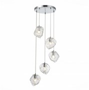 ST LUCE SL1175.103.05 Светильник подвесной хром/прозрачный E14 5*40W SL1175.103.05 ST LUCE SL1175.103.05 Светильник подвесной хром/прозрачный E14 5*40W SL1175.103.05