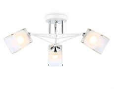 Ambrella Светильник подвесной TR303071/3 WH/CH/FR белый/хром/белый матовый E27/3 max 40W D560*250 TR303071 Ambrella Светильник подвесной TR303071/3 WH/CH/FR белый/хром/белый матовый E27/3 max 40W D560*250 TR303071