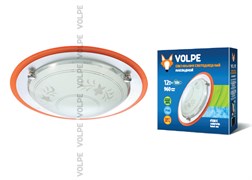 Volpe Светильник LED накладной декоративный круглый IP20 стекло/белый с оранжевой вставкой 10758 Volpe Светильник LED накладной декоративный круглый IP20 стекло/белый с оранжевой вставкой 10758