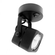 Ambrella Накладной поворотный светильник с выключателем TA110 BK черный GU10 D80*130*D60 TA110 Ambrella Накладной поворотный светильник с выключателем TA110 BK черный GU10 D80*130*D60 TA110