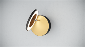 Quest Light Светильник накладной, черный с золотой вставкой, LED 6w 3000K 780lm, IP20 MOON black/gold MOON black/gold Quest Light Светильник накладной, черный с золотой вставкой, LED 6w 3000K 780lm, IP20 MOON black/gold MOON black/gold
