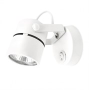 Ambrella Накладной поворотный светильник с выключателем TA100 WH белый GU10 D80*130*D60 TA100 Ambrella Накладной поворотный светильник с выключателем TA100 WH белый GU10 D80*130*D60 TA100