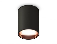 Ambrella Комплект накладного светильника XS6313024 SBK/PPG черный песок/золото розовое полированное MR16 GU5.3 (C6313, N6114) XS6313024