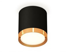 Ambrella Комплект накладного светильника XS8142004 SBK/PYG черный песок/золото желтое полированное GX53 (C8142, N8124) XS8142004