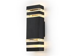 Ambrella Светильник уличный настенный архитектурный ST2574/2 BK/CL черный/прозрачный IP54 GU10/2 max 35W 310*110*65 ST2574 Ambrella Светильник уличный настенный архитектурный ST2574/2 BK/CL черный/прозрачный IP54 GU10/2 max 35W 310*110*65 ST2574