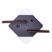 Ambrella Настенный светодиодный светильник с выключателем, USB и полкой FW101 CF/WD кофе/дерево LED 3000K/4200K/6400K 12W 340*250*105 FW101 Ambrella Настенный светодиодный светильник с выключателем, USB и полкой FW101 CF/WD кофе/дерево LED 3000K/4200K/6400K 12W 340*250*105 FW101