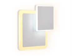 Ambrella Настенный светодиодный светильник FW106 WH/S белый/песок LED 3000K/6400K 18W 240*220*50 FW106 Ambrella Настенный светодиодный светильник FW106 WH/S белый/песок LED 3000K/6400K 18W 240*220*50 FW106