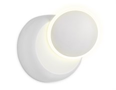 Ambrella Настенный светодиодный светильник FW115 WH/S белый/песок LED 3000K 5W D140*65 FW115 Ambrella Настенный светодиодный светильник FW115 WH/S белый/песок LED 3000K 5W D140*65 FW115