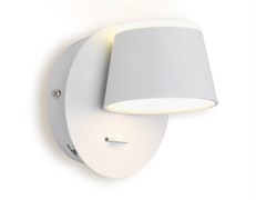 Ambrella Настенный светодиодный светильник с выключателем FW166 WH/S белый/песок LED 3000K 10W 120*120*140 FW166 Ambrella Настенный светодиодный светильник с выключателем FW166 WH/S белый/песок LED 3000K 10W 120*120*140 FW166