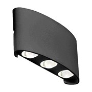 ST LUCE Черный кварцевый Светильник уличный настенный LED 6*1W SL089.401.06 ST LUCE Черный кварцевый Светильник уличный настенный LED 6*1W SL089.401.06