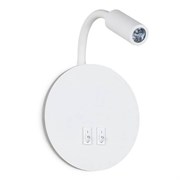 Ambrella Настенный светодиодный светильник с выключателем FW295 SWH белый песок LED 6400К+4200K 6W+3W D150*163 FW295 Ambrella Настенный светодиодный светильник с выключателем FW295 SWH белый песок LED 6400К+4200K 6W+3W D150*163 FW295