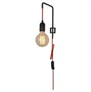 Lussole LOFT Металл Черный / красный Без плафона Светильник настенный E27 40W LSP-8042 Lussole LOFT Металл Черный / красный Без плафона Светильник настенный E27 40W LSP-8042