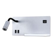 Ambrella Настенный светодиодный светильник с полкой, выключателем и USB портом FW292 GR/BK серый/черный LED 4200K 5W+3W 260*150*110 FW292 Ambrella Настенный светодиодный светильник с полкой, выключателем и USB портом FW292 GR/BK серый/черный LED 4200K 5W+3W 260*150*110 FW292