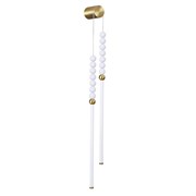 Odeon Light 6639/16WL HIGHTECH ODL24 металл/античная бронза/белые бусы из акрила Настенный светильник IP20 LED 16W 3000K 220V MONELLA 6639/16WL