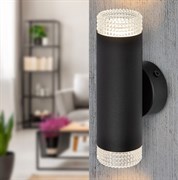 ЭРА Светильник настенный WL50 BK/TR 2*GU10 2*12Вт IP20 черный, прозрачный Б0061194 ЭРА Светильник настенный WL50 BK/TR 2*GU10 2*12Вт IP20 черный, прозрачный Б0061194